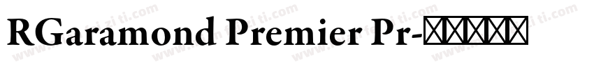 RGaramond Premier Pr字体转换